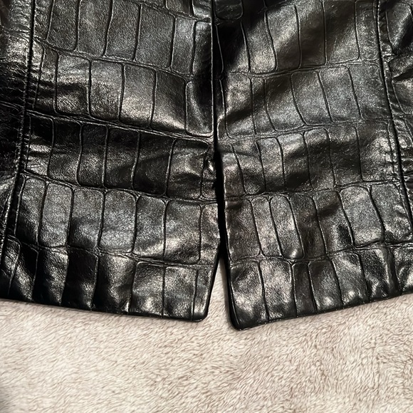 Vintage Giorgio Armani Black Label Genuine Spanish Lamb Leather Jacket - Picture 10 of 11